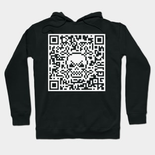 Skull And Crossbones (Quick Response Code / 41x41 / NEG) Hoodie